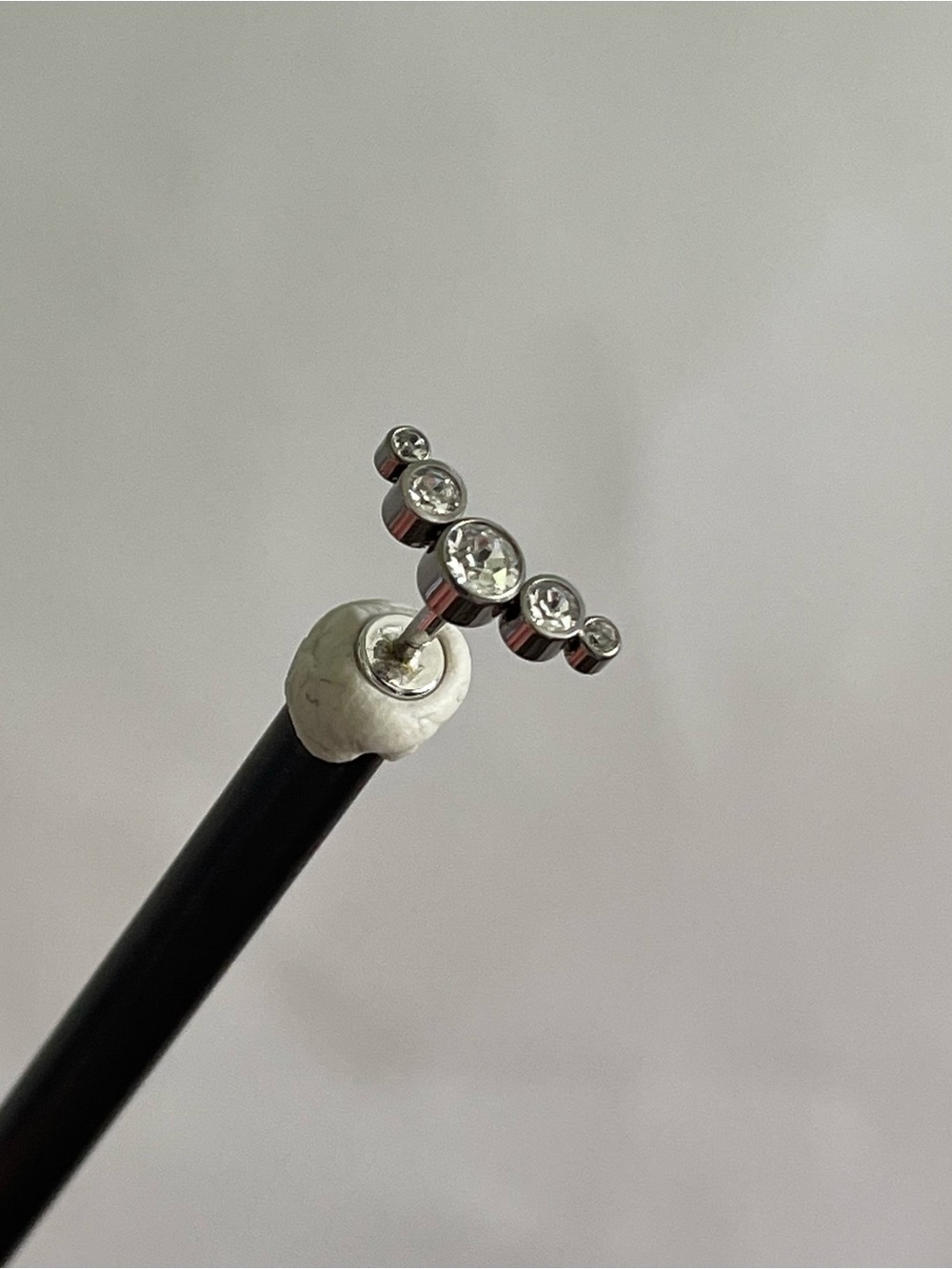 CZ Multi-Stud Threaded Labret Piercing Jewelry